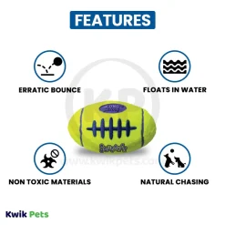 KONG Air Dog Squeaker Football Dog Toy Small