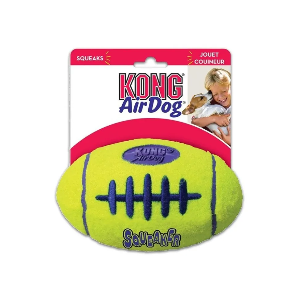 KONG Air Dog Squeaker Football Dog Toy Medium