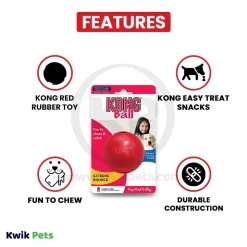 KONG Ball Dog Toy Red Medium/Large