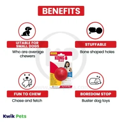 KONG Ball Dog Toy Red Small