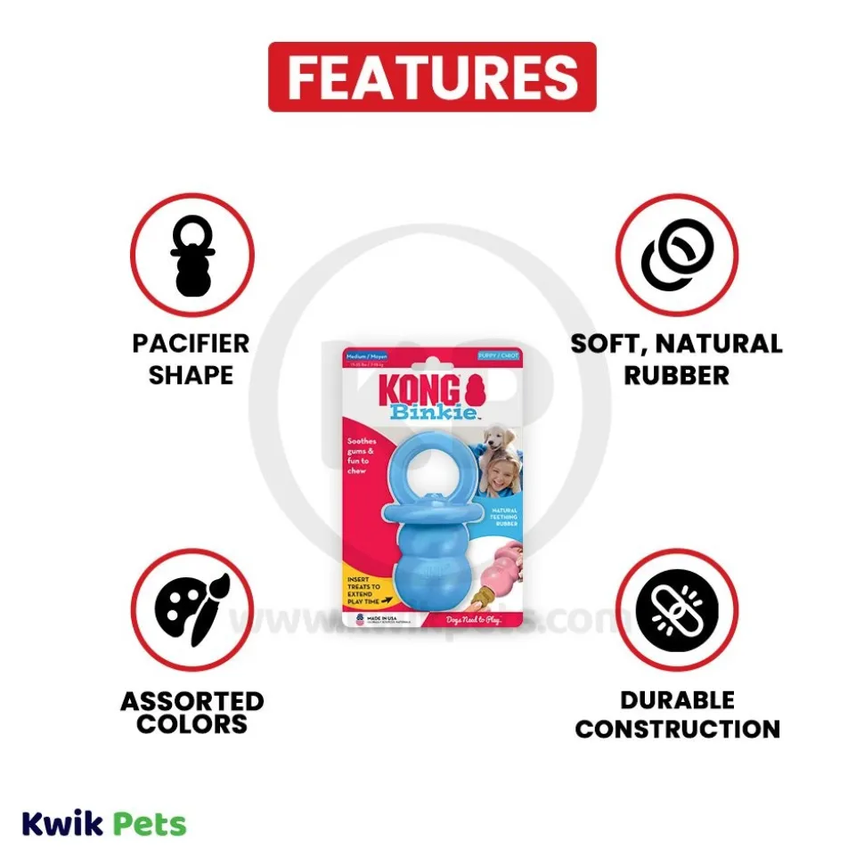 KONG Binkie Puppy Toy Assorted Medium