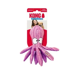 KONG CuteSeas Octopus Dog Toy Pink Purple Medium