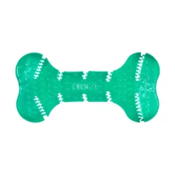 KONG Dental Squeezz Bone Dog Chew Toy Teal Medium