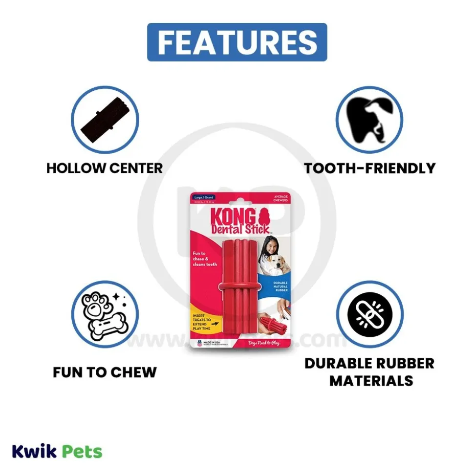 KONG Dental Stick Chew Dog Toy Large