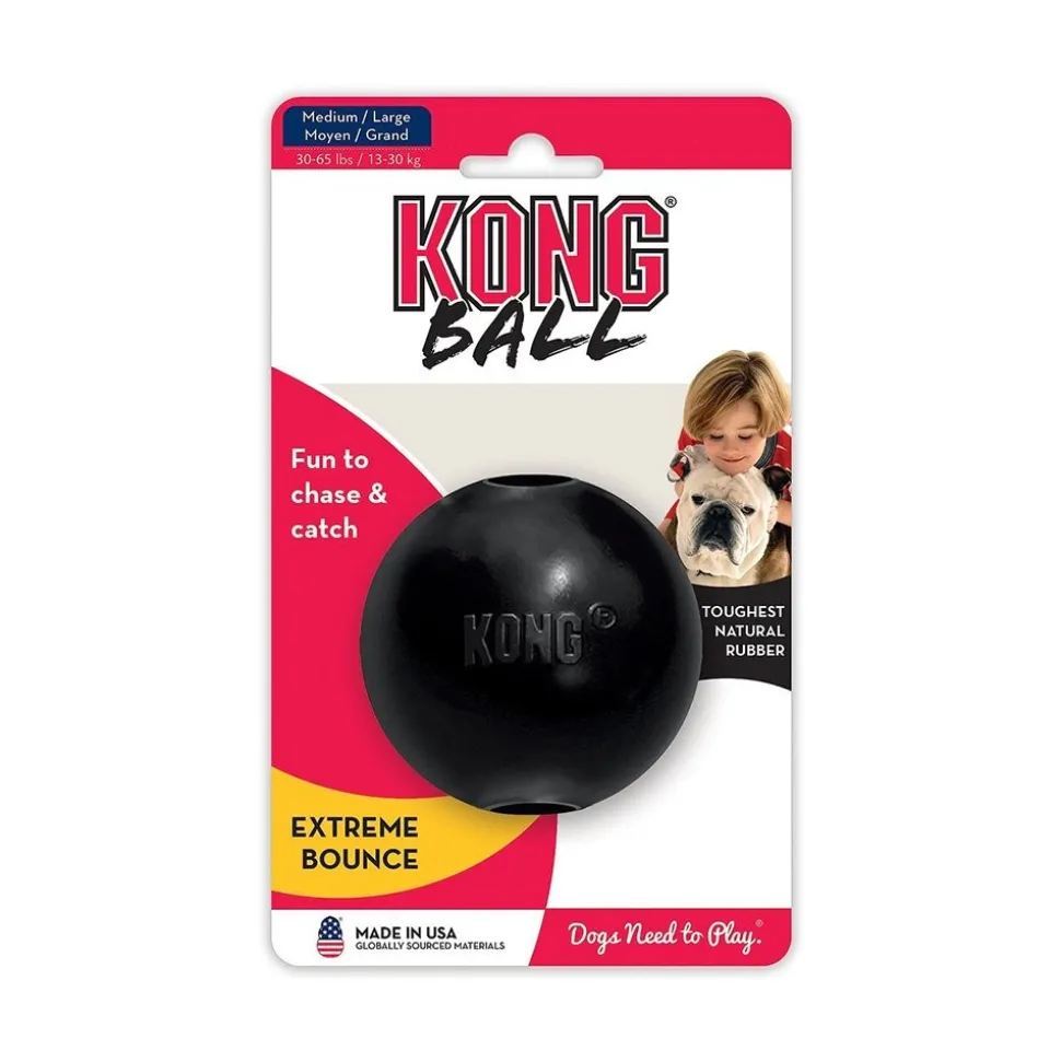 KONG Extreme Ball Dog Toy Black Medium/Large