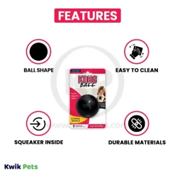 KONG Extreme Ball Dog Toy Black Medium/Large