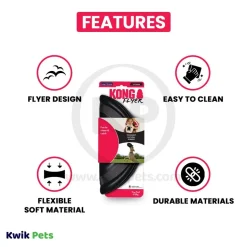 KONG Extreme Flyer Dog Toy Black Large