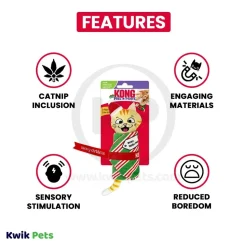 KONG Holiday Pull-A-Partz Cat Toy Present Mouse One Size