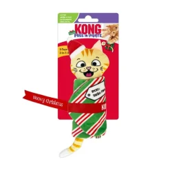 KONG Holiday Pull-A-Partz Cat Toy Present Mouse One Size
