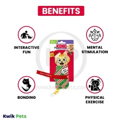 KONG Holiday Pull-A-Partz Cat Toy Present Mouse One Size