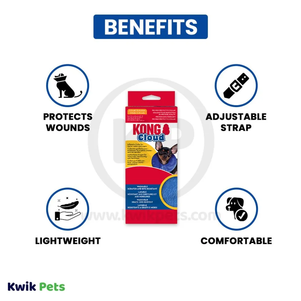 KONG Inflatable E-Collar Blue XS