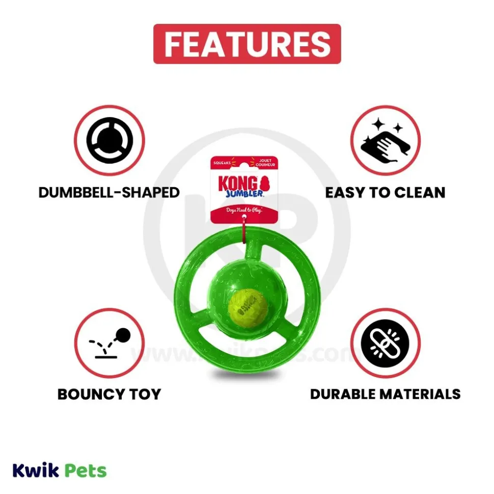 KONG Jumbler Dog Toy Disc Assorted Medium/Large