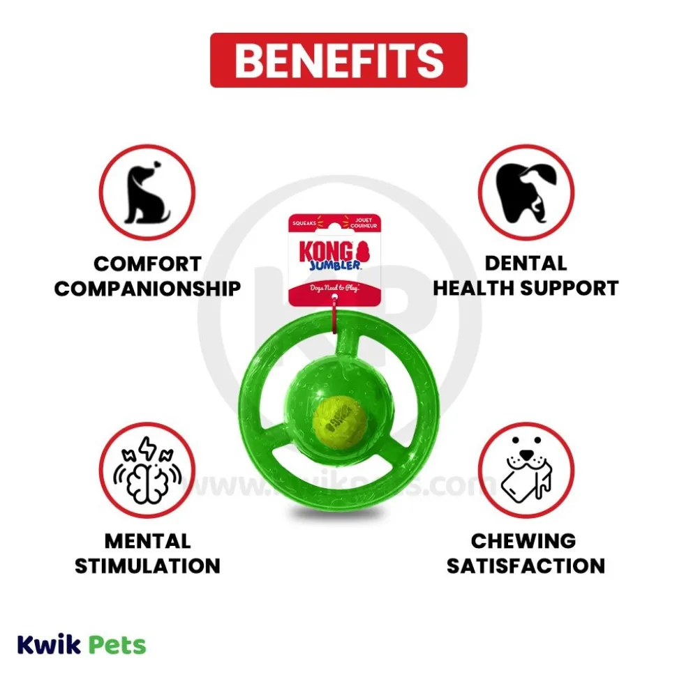 KONG Jumbler Dog Toy Disc Assorted Medium/Large