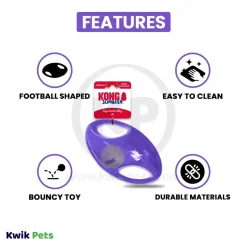 KONG Jumbler Dog Toy Football Assorted Medium/Large