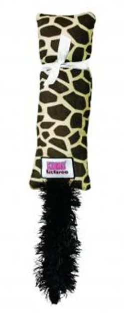 KONG Kickeroo Giraffe Pattern Plush Catnip Cat Toy Brown One Size