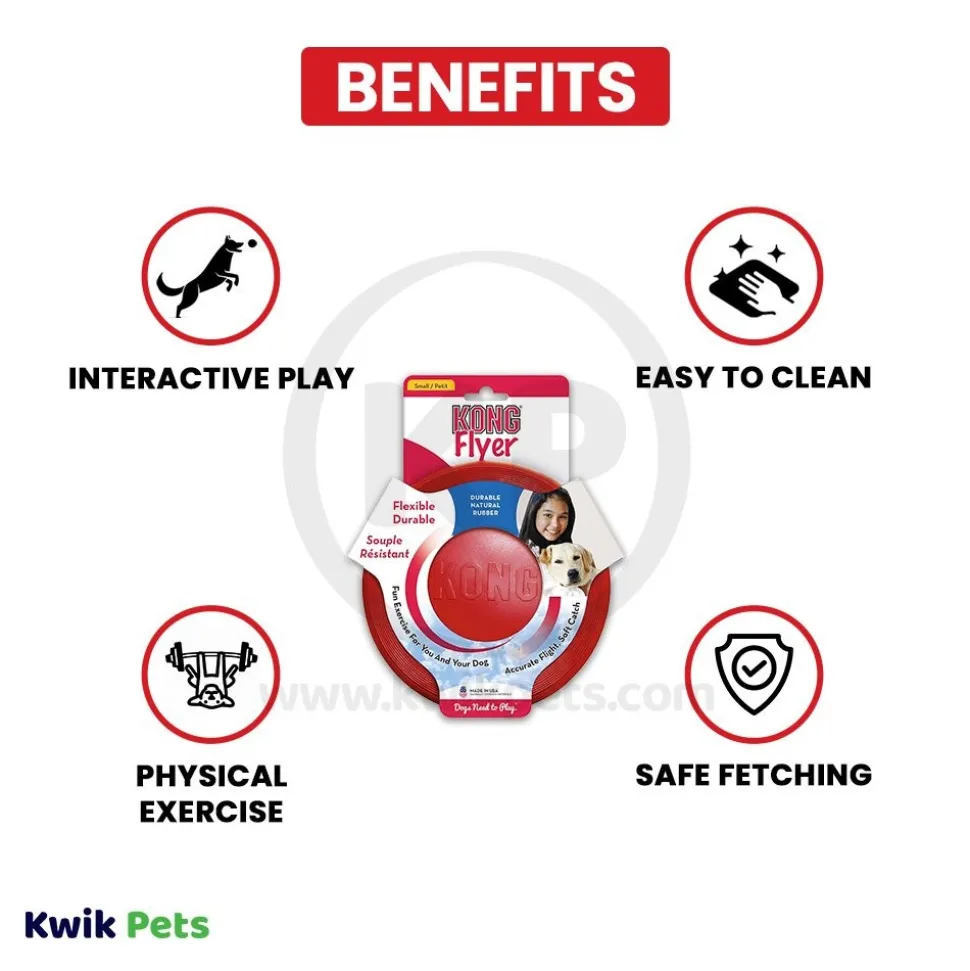 KONG Puppy Flyer Dog Toy Assorted Small