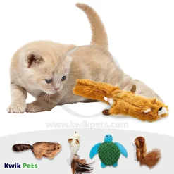 KONG Refillable Catnip Beaver Cat Toy Brown One Size