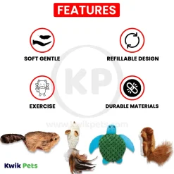KONG Refillable Catnip Squirrel Cat Toy Brown One Size