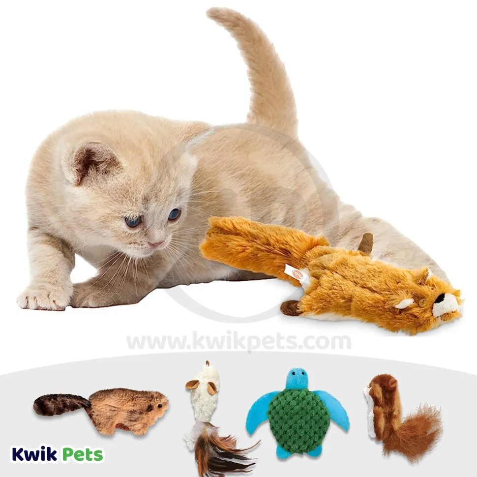 KONG Refillable Catnip Squirrel Cat Toy Brown One Size