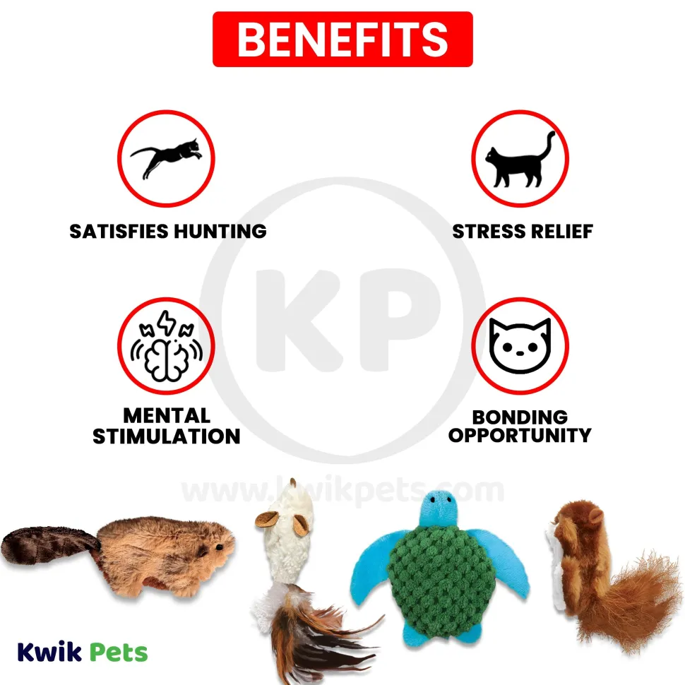 KONG Refillable Catnip Squirrel Cat Toy Brown One Size