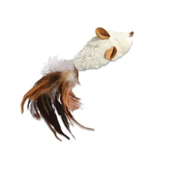 KONG Refillable Feather Mouse Catnip Cat Toy White One Size
