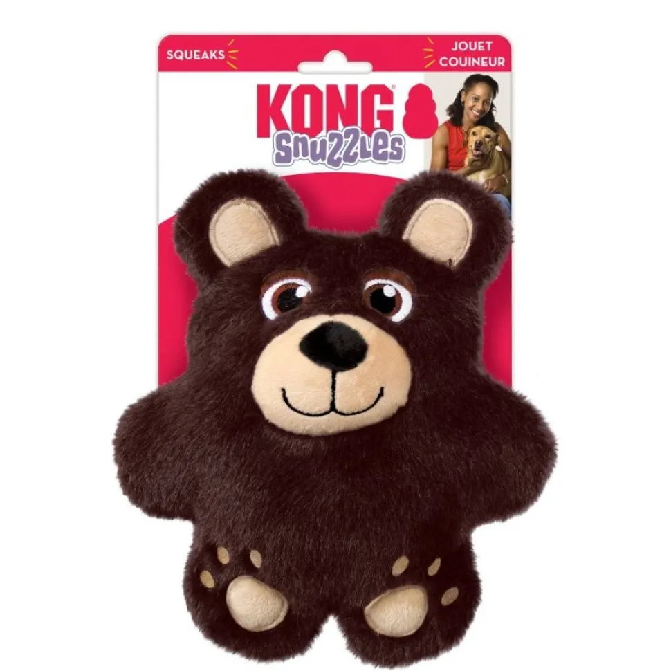 KONG Snuzzles Dog Toy Bear Brown Medium