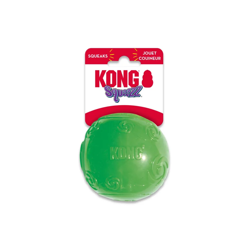 KONG Squeezz Ball Dog Toy Color Assorted Medium