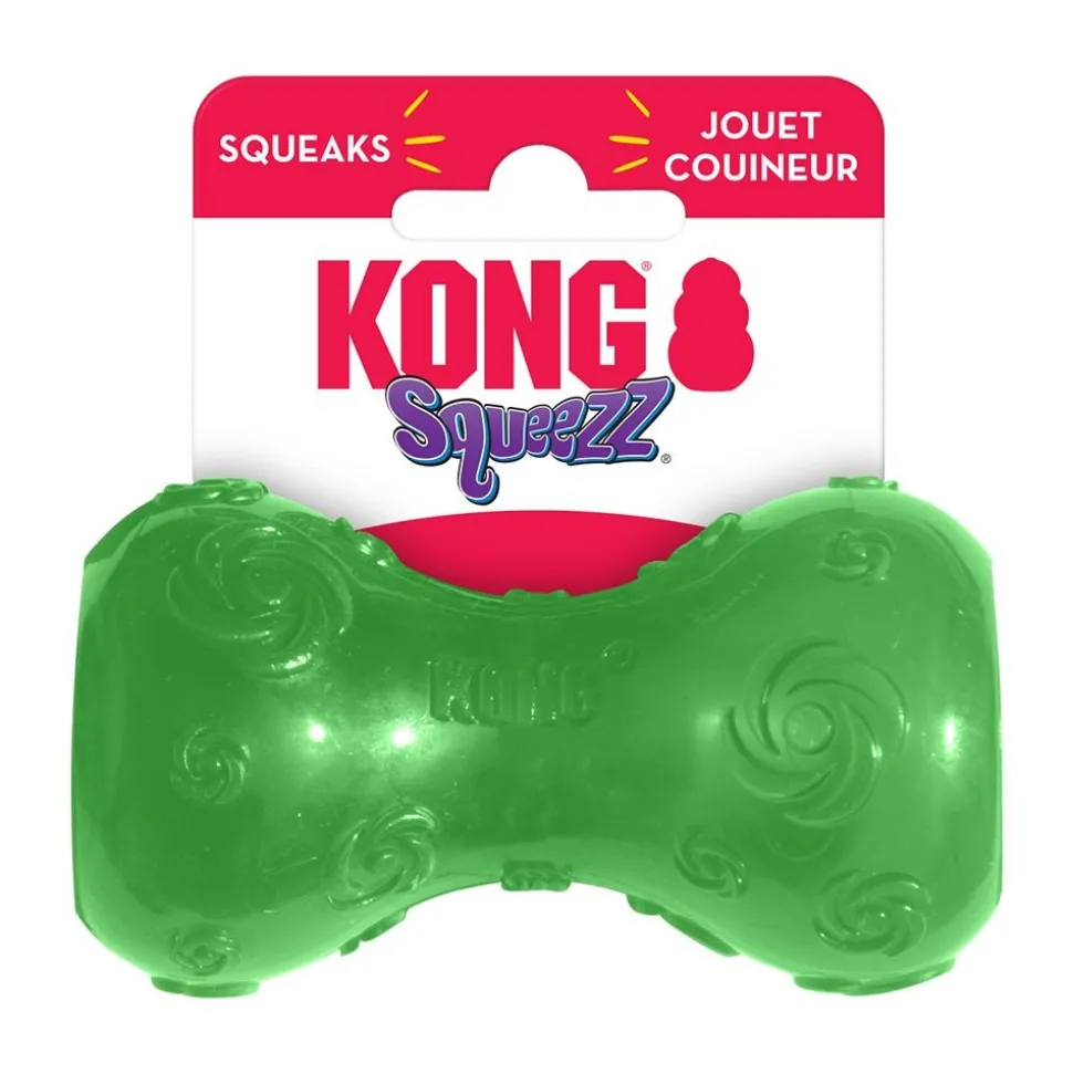 KONG Squeezz Dumbbell Dog Toy Assorted Small