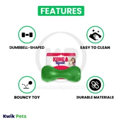 KONG Squeezz Dumbbell Dog Toy Assorted Large