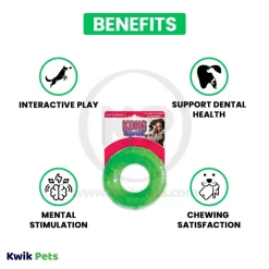KONG Squeezz Ring Dog Toy Assorted Large