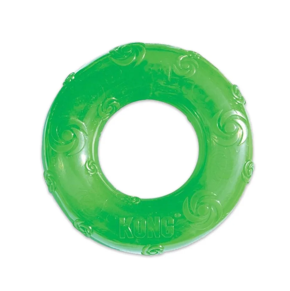 KONG Squeezz Ring Dog Toy Assorted Large