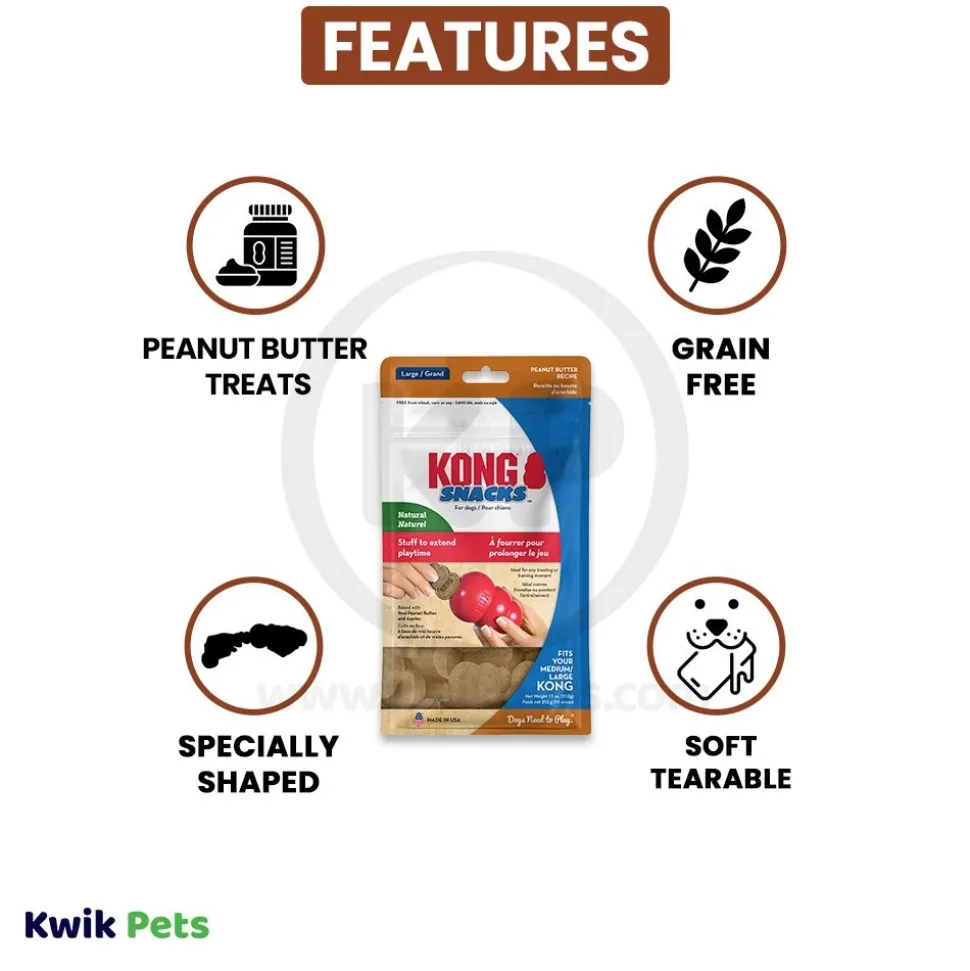 KONG Stuff'N Snacks Dog Treats Peanut Butter Large 11-oz