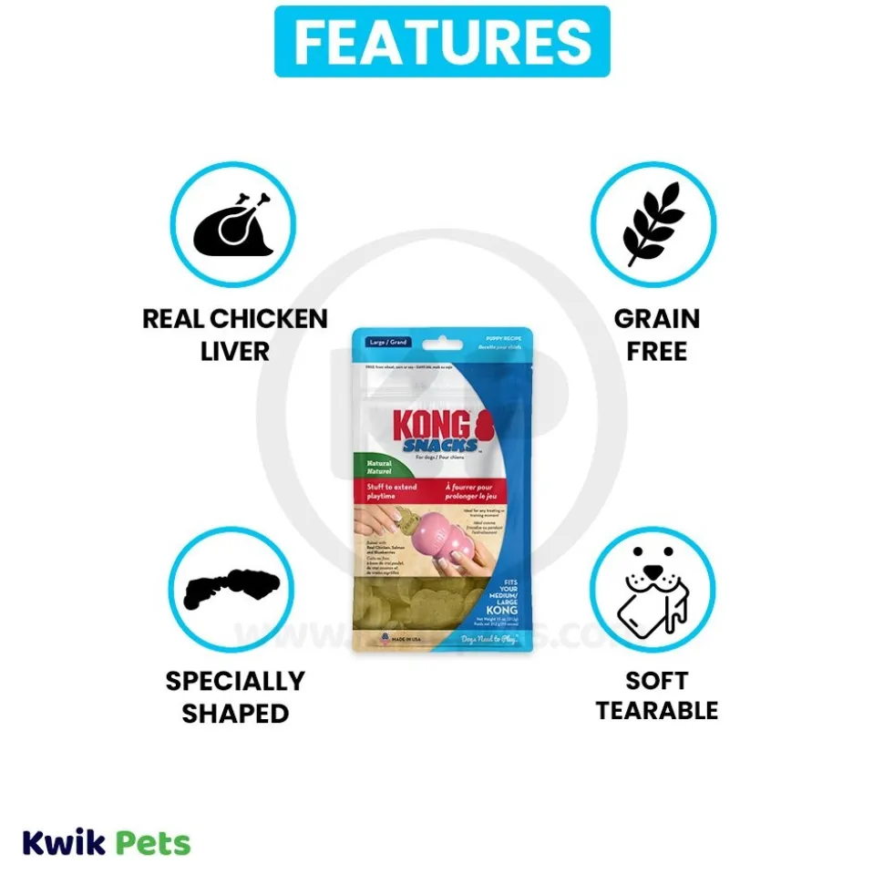 KONG Stuff'N Snacks Puppy Treats Chicken Liver Large 11-oz