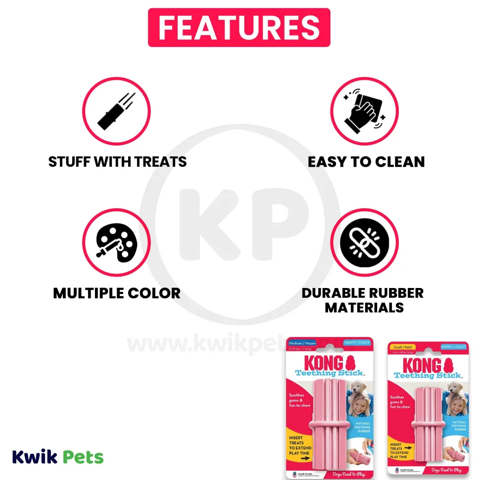 KONG Teething Stick Puppy Toy Assorted Small