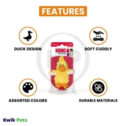 KONG Unstuffed Dog Toy Duck with Squeaker XS