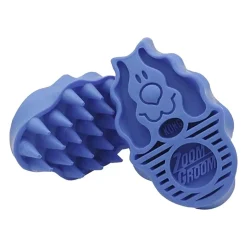 KONG Zoomgroom Rubber Dog Brush Boysenberry Large