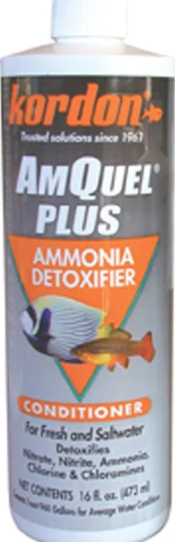 Kordon AmQuel Plus Ammonia Remover Aquarium Water Conditioner 16-oz
