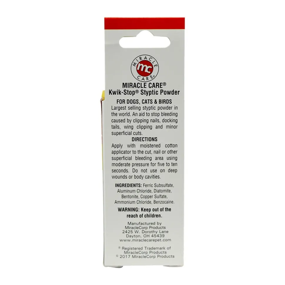 Kwik-Stop Styptic Powder for Dogs Cats & Birds 0.5-oz