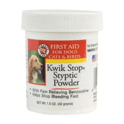 Kwik-Stop Styptic Powder for Dogs Cats & Birds 0.5-oz