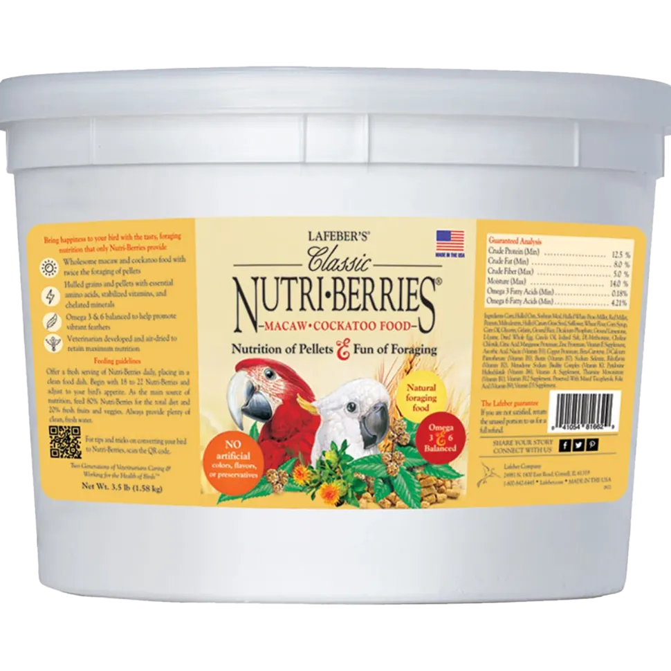 Lafeber Classic Nutri-Berries Macaw & Cockatoo Bird Food 3.5-lb