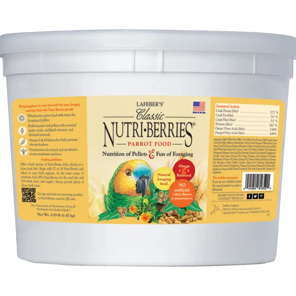 Lafeber Classic Nutri-Berries Parrot Bird Food 3.25-lb