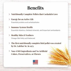 Lafeber Premium Daily Pellets Cockatiel Bird Food 5-lb