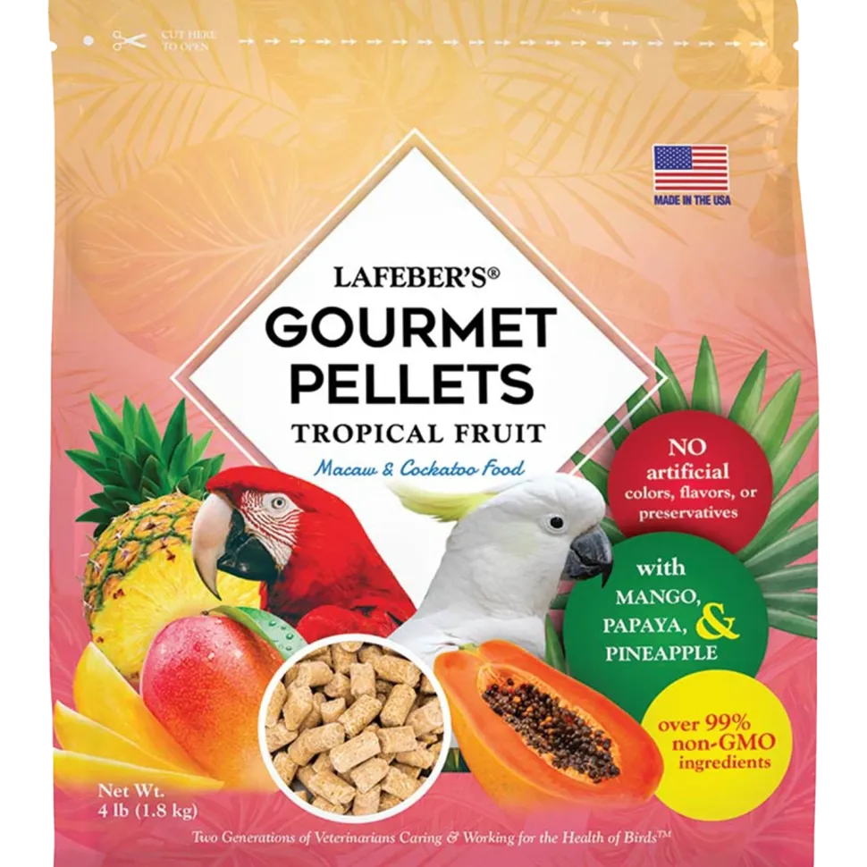 Lafeber Tropical Fruit Gourmet Pellets Macaw & Cockatoo Bird Food 4-lb