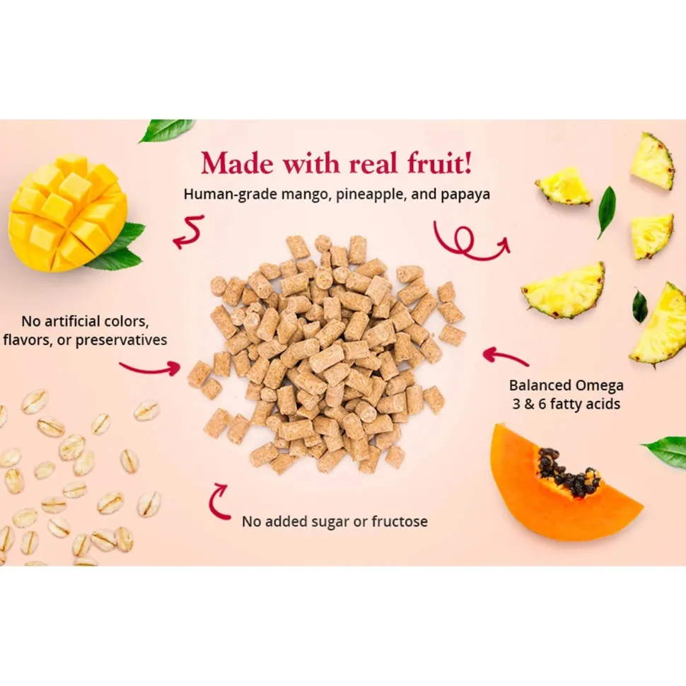 Lafeber Tropical Fruit Gourmet Pellets Macaw & Cockatoo Bird Food 4-lb