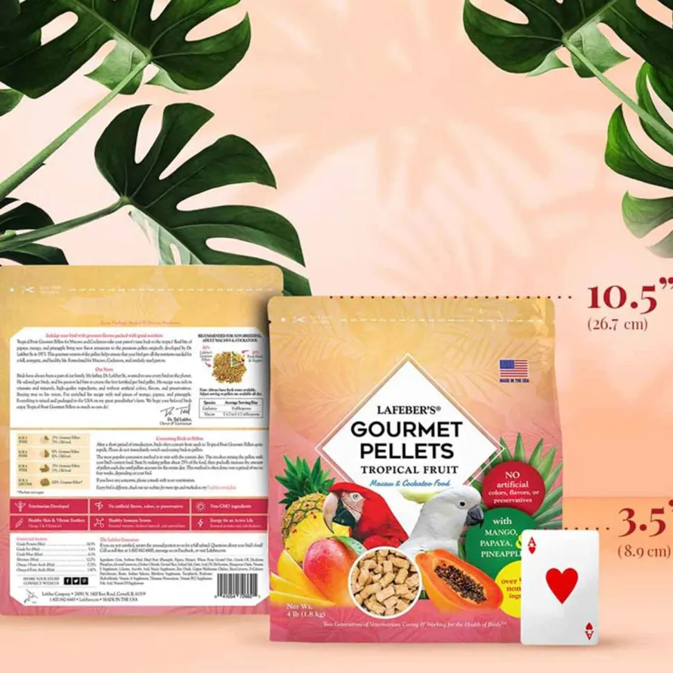 Lafeber Tropical Fruit Gourmet Pellets Macaw & Cockatoo Bird Food 4-lb
