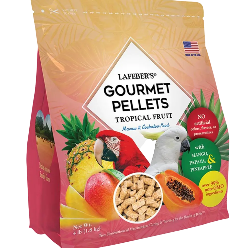 Lafeber Tropical Fruit Gourmet Pellets Macaw & Cockatoo Bird Food 4-lb