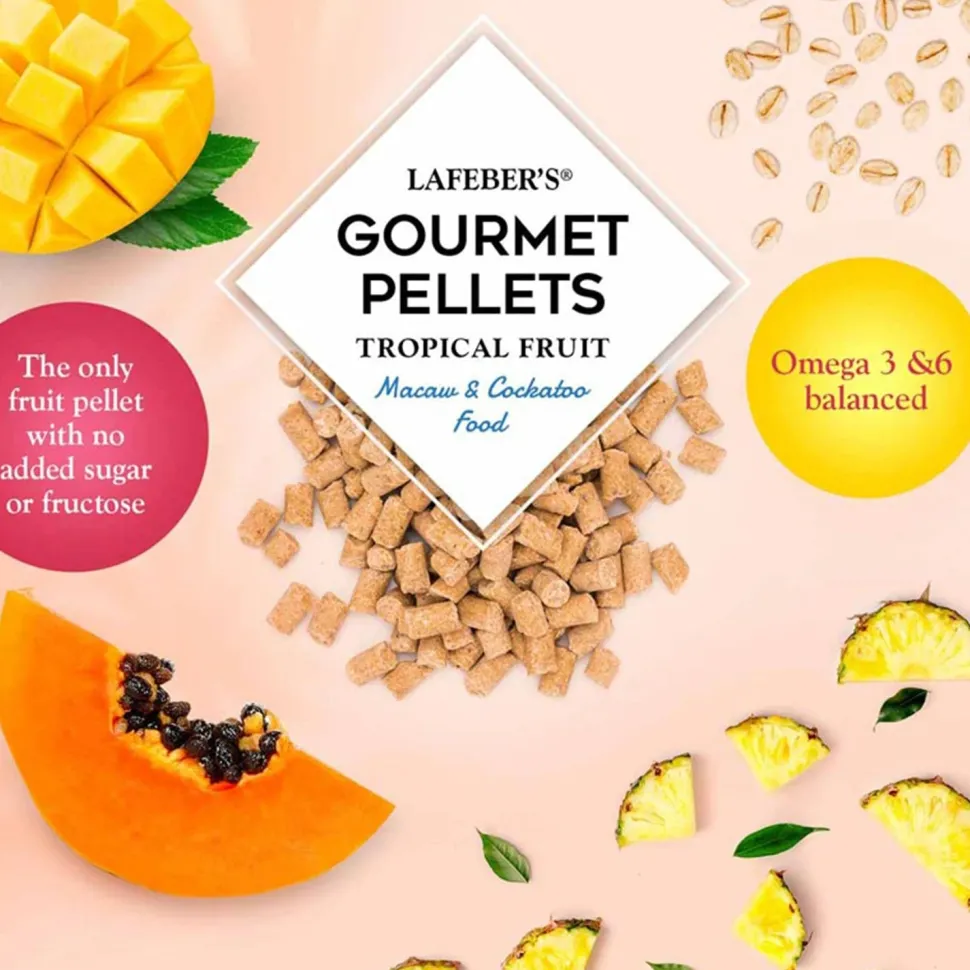 Lafeber Tropical Fruit Gourmet Pellets Macaw & Cockatoo Bird Food 4-lb