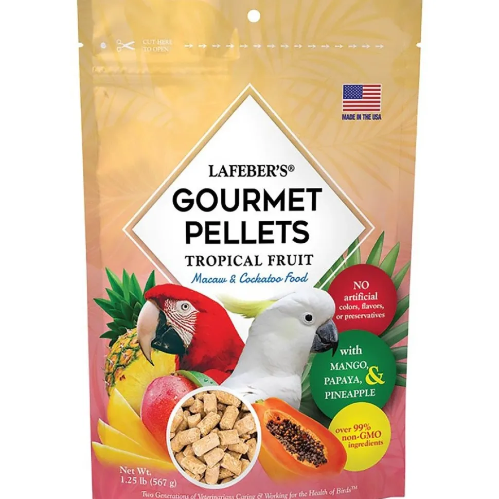 Lafeber Tropical Fruit Gourmet Pellets Macaw & Cockatoo Bird Food 1.25-lb