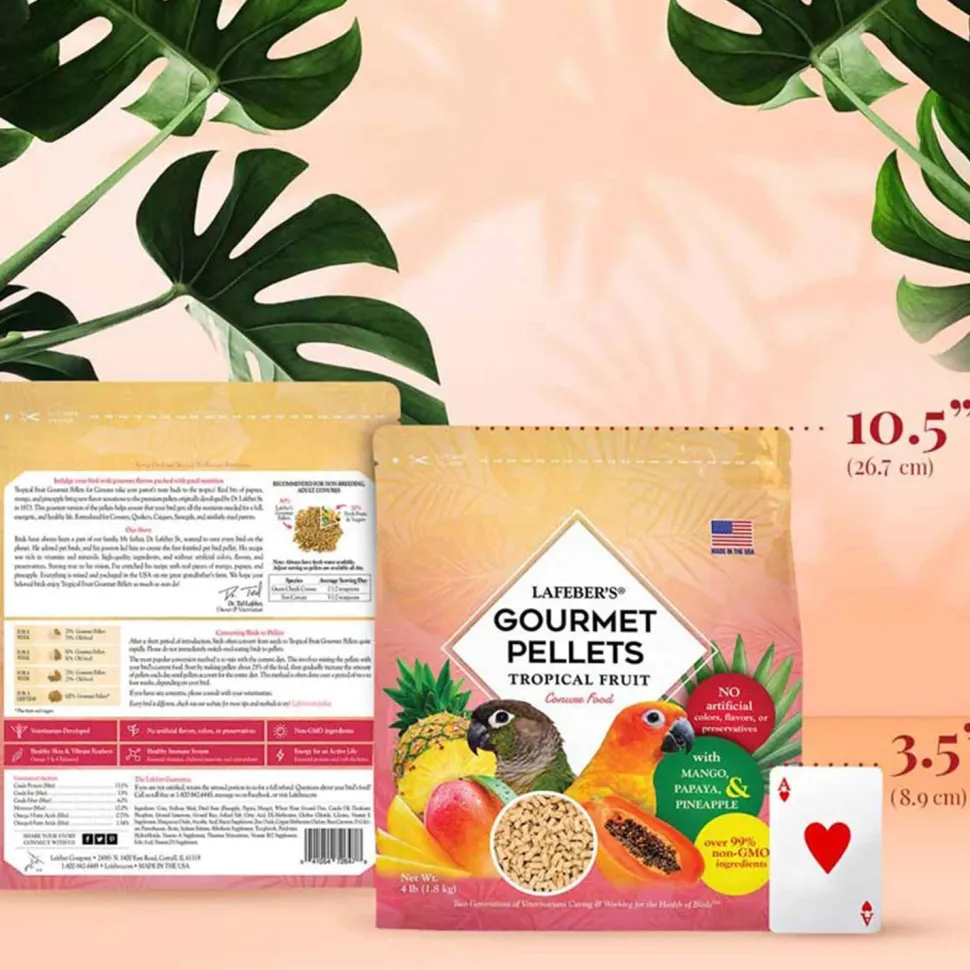 Lafeber Tropical Fruit Gourmet Pellets Conure Bird Food 4-lb