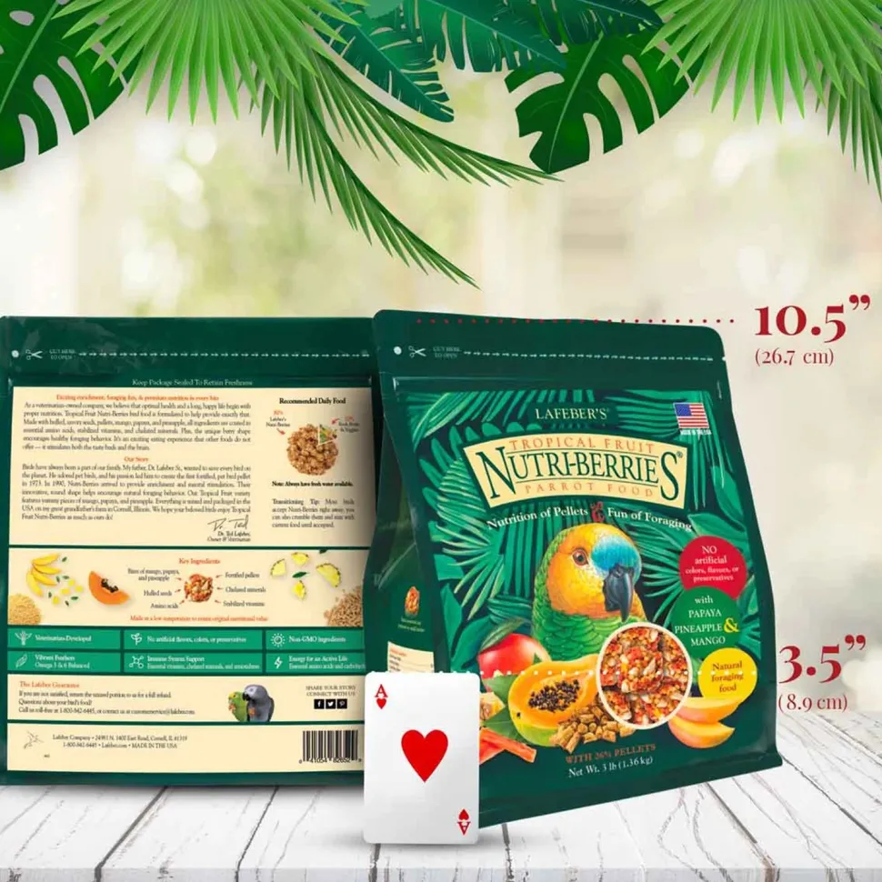 Lafeber Tropical Fruit Nutri-Berries Parrot Bird Food 3-lb